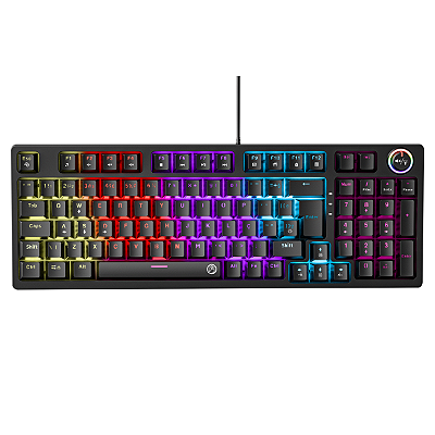 Teclado Mecânico Gamer BrazilPC BPC-K9071 USB Rainbow ABNT2 Preto