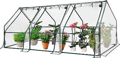 ESTUFA PORTATIL GREENHOUSE COM LONA TRANSLUCIDA 240X90X90CM