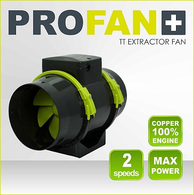 Exaustor Axial Inline PROFAN  opção com Boca de 100mm, 125mm e 150mm - 220V