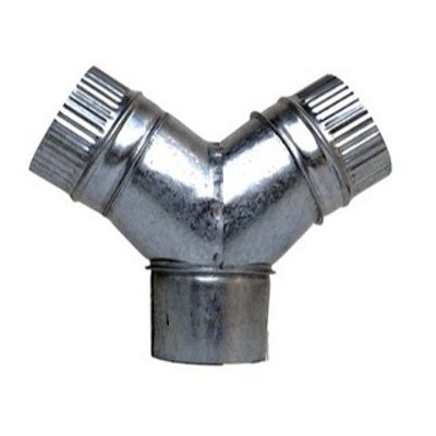 CONECTOR EM Y ACO GALVANIZADO PARA DUTOS opção 4x4x4",  6x4x4", 6x6x6" e 8x6x6"