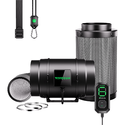 Kit de filtragem de ar inteligente G" Exaustor AeroZesh G ou com filtro de carvão ativado opção 4" 100mm e 6" 150mm