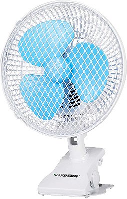 MINI VENTILADOR VIVOSUN  6" OSCILANTE com CLIP DE FIXAÇÃO- 2 VELOCIDADES - 110V