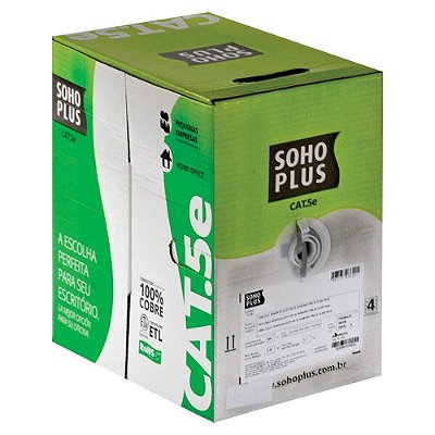 Cabo Lan Furukawa U/utp Cat.5e 24 Awg C/ 305 Metros Cinza 23200102