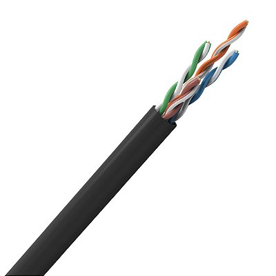 Cabo Lan U/utp Cat.5e Uso Externo Caixa C/ 305M Preto 23200174