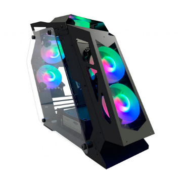 Gabinete Gamer Pixxo Gs Preto Rgb C/ Fans Lateral Vidro - Htlk6S21A6