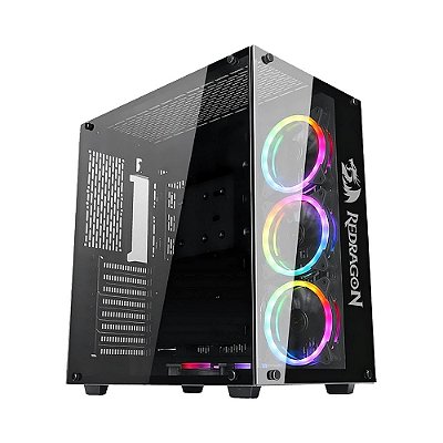 Gabinete Gamer Redragon Wideload Preto Sem Fan - Gc-802-1