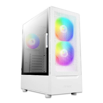 Gabinete Gamer Antec Nx410 W V2 L. Vidro 2 Fans Rgb Branco