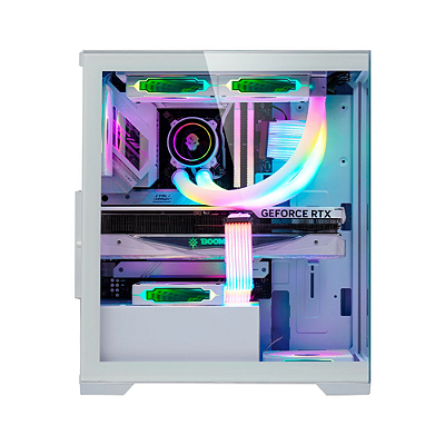 Gabinete Gamer K-Mex Aquario Poseidon Atx White W1G4