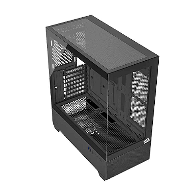 Gabinete Gamer Redragon Aquario Reflect Flow Preto Ca-606B