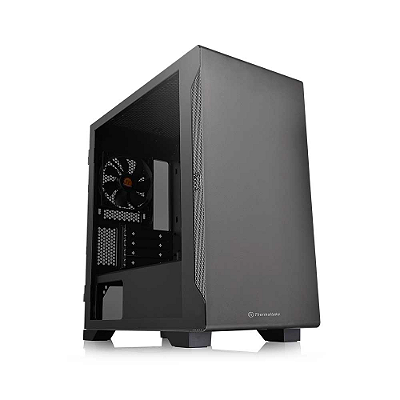 Gabinete Gamer Thermaltake S100Tg Black C/ Fonte 600W 80 Plus