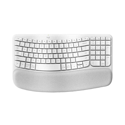 Teclado Logitech Wave Keys Branco Sem Fio - 920-012282