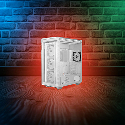 Gabinete Gamer Adata Xpg Battle Cruiser Ii Mid Tower 4X Fan Vento Branco
