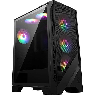 Gabinete Gamer Msi Mag Forge 120A Airflow Mid Tower 4X Fan Rgb Vidro