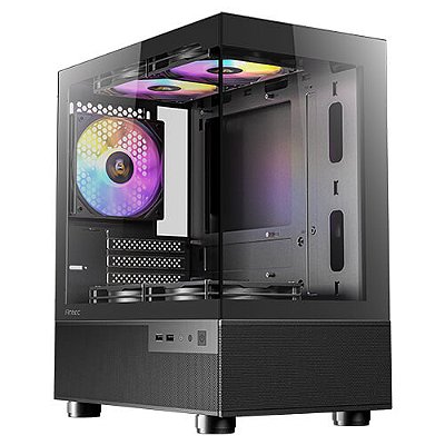 Gabinete Gamer Antec Cx200m Rgb Elite Lateral De Vidro Temperado Micro-atx/itx 5 Fans 120mm - 0-7613