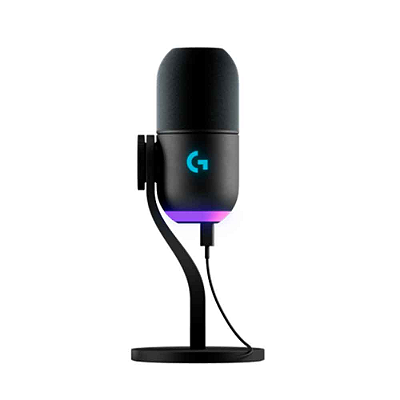 Microfone Logitech P/ Jogos Yeti Gx Rgb Lightsync Preto - 988-000568