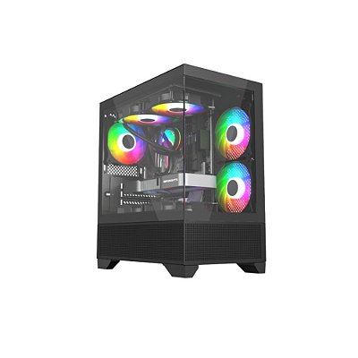 Gabinete Gamer Gamemax Lucent Black - Mid Tower, USB 3.0TipoC+3.01, Aquário, Vidro Panorâmico