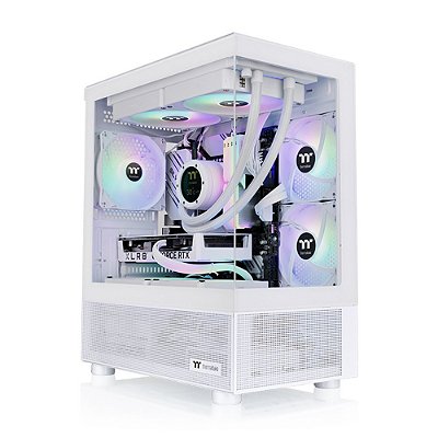 Gabinete Gamer Thermaltake View 170 TG ARGB Snow, MidTower, Vidro Temp, White, mATX, S/fonte, C/3 Fans-CA-1Z4-00M6WN-00