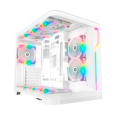 Gabinete Gamer Redragon Wideload Extreme Branco Vidro Curvado Ca-605W