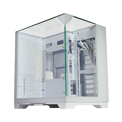 Gabinete Gamer K-Mex Aquario Cg-W3K3 Visao Infinita Branco Micro Atx Sem Fan