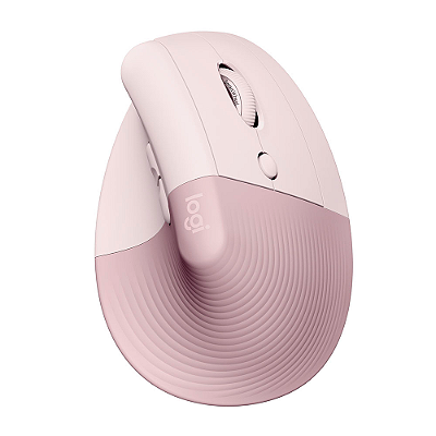 Mouse Logitech Ergonomico Vertical Lift Sem Fio Rose 910-006472