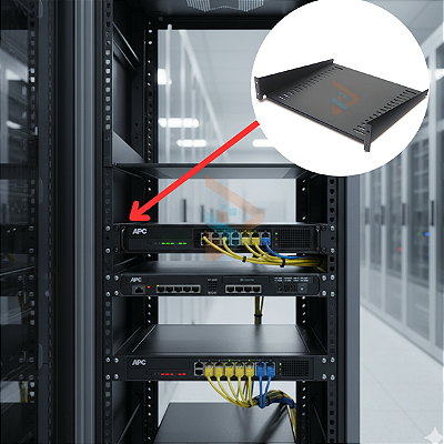 Prateleira Fixa 22,7 Kg Preto Apc Ar8105Blk