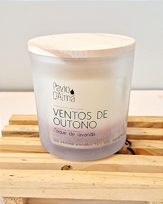 Vela Aromática "VENTOS DE OUTONO" - Floral de Lavanda e Patchouli - energia da sensualidade, feminilidade e transmuta energias densas