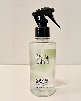 Home Spray "GOTAS DE ORVALHO" - Herbal de Menta, Limão e Flor de Laranjeira - energia do bem-estar e clareza mental, da boa-sorte e positividade.