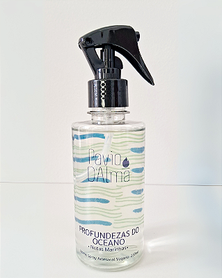 Home Spray - "PROFUNDEZAS DO OCEANO" - Notas Marinhas - Energia da calma, tranquilidade e relaxamento