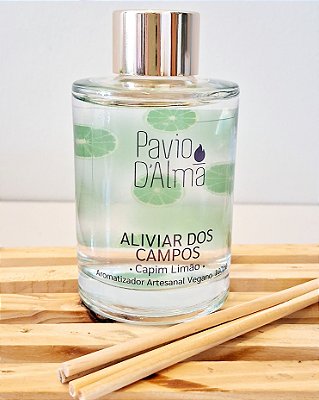 Aromatizador de Varetas "ALIVIAR DOS CAMPOS" - Capim Limão - Revitalizante e revigorante