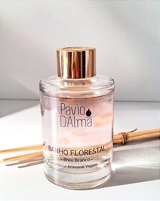Aromatizador de Varetas " BANHO FLORESTAL" - Breu Branco - Calma e sofisticação
