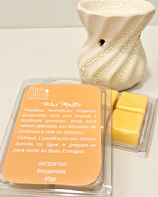 Wax Melts - Pastilha de Cera Aromática  "INCENTIVI "- Bergamota - energia da alegria, alto-astral e otimismo