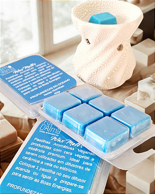 Kit Wax Melts - Pastilha de Cera Aromática + Reachaud de Cerâmica à vela: Uma forma diferente de aromatizar o ambiente.