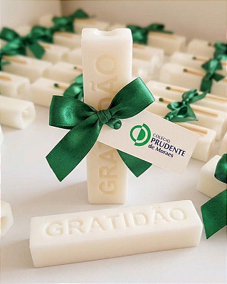Lembrancinha Personalizada "VELA GRATIDÃO 2" - (5 unidades)