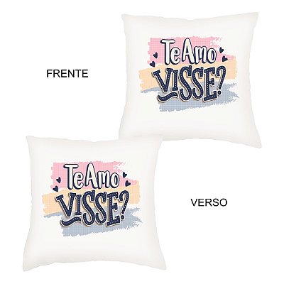 Almofada Te Amo Visse? - Namorados/Casal/Presente