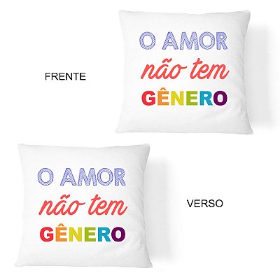 Almofada LGBT Amor Não Tem Gênero