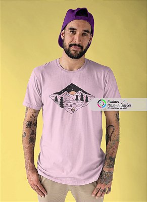 Camisa Rosa Noite Acampada