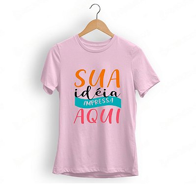 Camisa Rosa Bebê Personalizada Com Sua Estampa