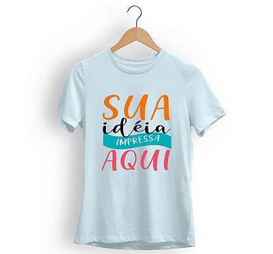 Camisa Azul Bebê Personalizada Com Sua Estampa