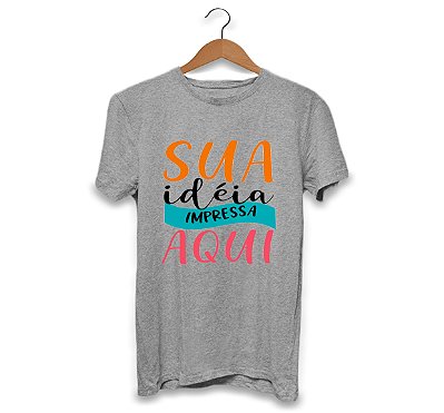 Camisa Cinza Mescla Personalizada Com Sua Estampa