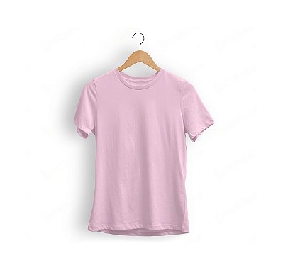 Camiseta Unissex Rosa Bebê 100% Poliéster