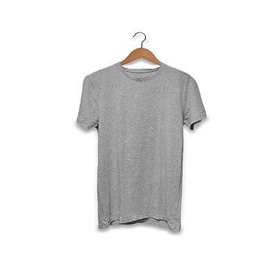 Camiseta Unissex Cinza Mescla 100% Poliéster