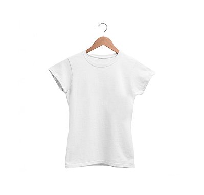 Camiseta Branca Baby Look 100% Poliéster