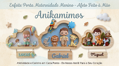 Enfeite de Porta de Maternidade: Dinossauros em Feltro (Personalizado)