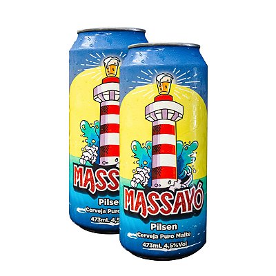 2 Cervejas Massayó (Pilsen) - LATA 473 mL