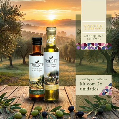 Kit com 2x Azeites Trieste (intenso + suave)