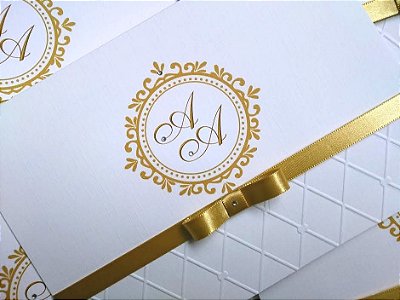 Convites de casamento com relevo seco