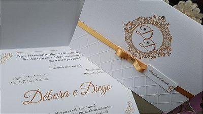 Convites de casamento com relevo seco