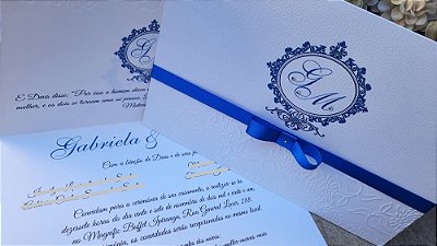 Convites de casamento com relevo seco