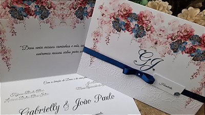 Convites de casamento com relevo seco