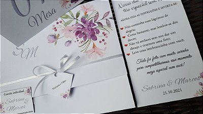 Convites de casamento com relevo seco
